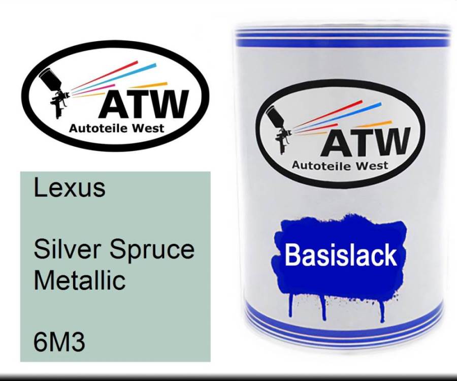 Lexus, Silver Spruce Metallic, 6M3: 500ml Lackdose, von ATW Autoteile West.